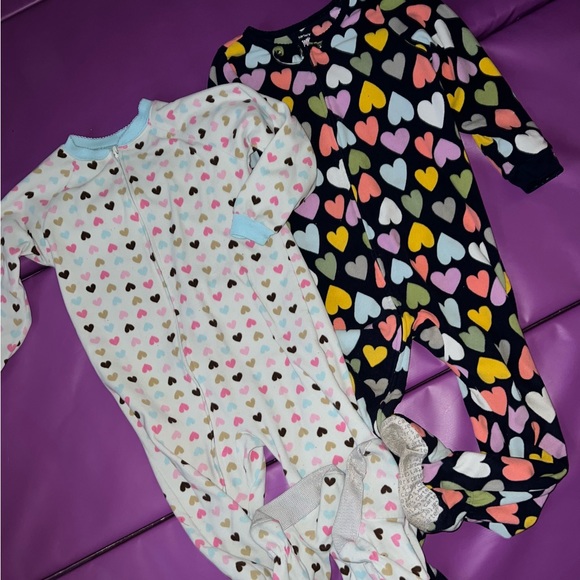 Carter's Pajamas Carters Heart Fleece Footie Sleepers Poshmark